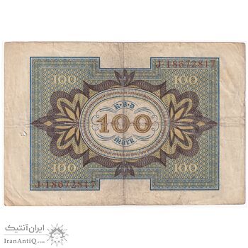 اسکناس 100 مارک 1920 جمهوری وایمار - تک - VF - آلمان