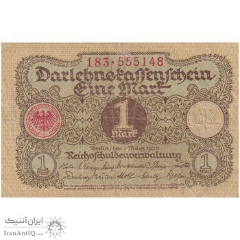 اسکناس 1 مارک 1920 جمهوری وایمار - تک - VF - آلمان
