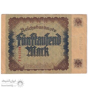 اسکناس 5000 مارک 1922 جمهوری وایمار - تک - VF - آلمان