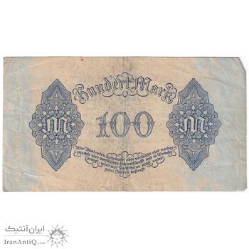 اسکناس 100 مارک 1922 جمهوری وایمار - تک - VF - آلمان