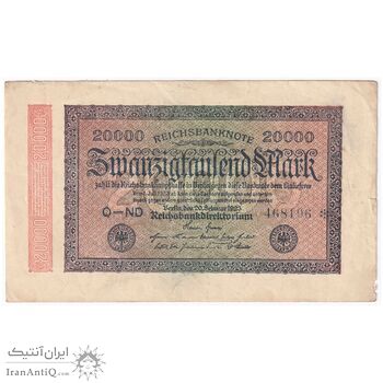 اسکناس 20000 مارک 1923 جمهوری وایمار - تک - VF - آلمان