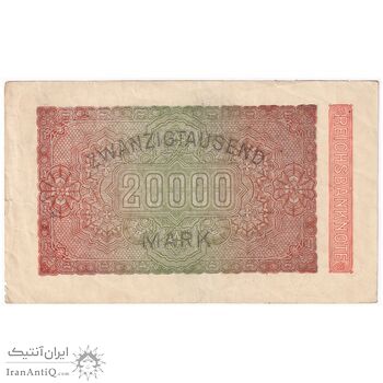 اسکناس 20000 مارک 1923 جمهوری وایمار - تک - VF - آلمان