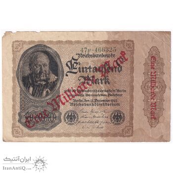 اسکناس 1000000000 مارک 1922 جمهوری وایمار - تک - VF - آلمان