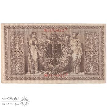 اسکناس 1000 مارک 1910 ویلیام دوم - تک - EF - آلمان