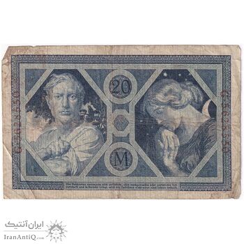 اسکناس 20 مارک 1915 ویلیام دوم - تک - F - آلمان
