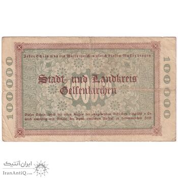 اسکناس 100000 مارک 1923 جمهوری وایمار - تک - F - آلمان