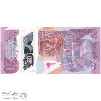 اسکناس 20 دلار بدون تاریخ (2019) الیزابت دوم - تک - UNC65 - حوزه کارائیب شرقی