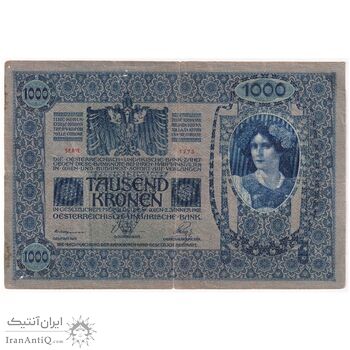 اسکناس 1000 کرون بدون تاریخ (1919) جمهوری آلمان-اتریش - تک - F - اتریش