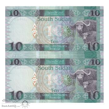 اسکناس 10 پوند 2016 جمهوری - جفت - UNC64 - سودان جنوبی