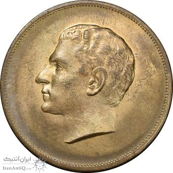 مدال برنز بیست و پنجمین سال سلطنت 1344 - AU58 - محمدرضا شاه