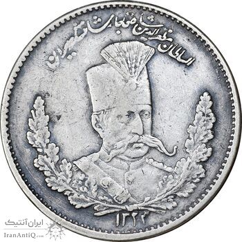 سکه 2000 دینار 1323 تصویری - EF45 - مظفرالدین شاه