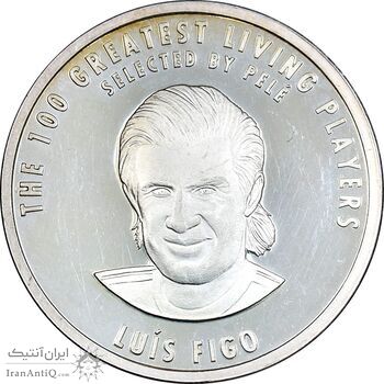 مدال نقره یادبود 100 سالگی فیفا 2004 - PF62 - لوئیس فیگو