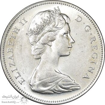 سکه دلار 1967 الیزابت دوم - MS62 - کانادا