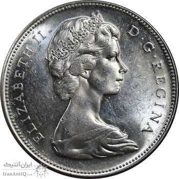 سکه دلار 1967 الیزابت دوم - MS62 - کانادا