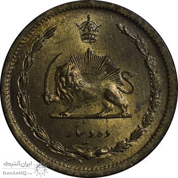 سکه 10 دینار 1321 برنز - MS62 - محمد رضا شاه