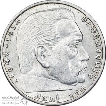 سکه 2 رایش مارک 1939A رایش سوم - MS61 - آلمان