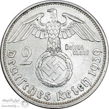 سکه 2 رایش مارک 1939A رایش سوم - MS61 - آلمان