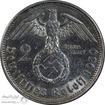 سکه 2 رایش مارک 1939A رایش سوم - MS61 - آلمان
