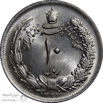 سکه 10 ریال 1323 - MS63 - محمد رضا شاه سکه 10 ریال 1323 - MS63 - محمد رضا شاه