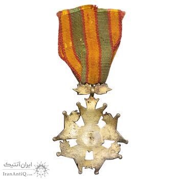 نشان خدمت شهربانی درجه سه - با روبان - EF - رضا شاه