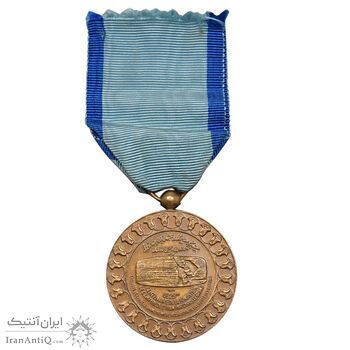 مدال یادبود آویزی بیست و پنجمین سده - روز - با روبان فابریک - AU - محمد رضا شاه