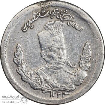 سکه 500 دینار 1323 تصویری - EF - مظفرالدین شاه سکه 500 دینار 1323 تصویری - EF - مظفرالدین شاه