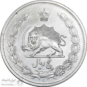 سکه 5 ریال 1313 - cleaned - EF45 - رضا شاه