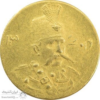 سکه طلا 5000 دینار 1319 تصویری - MS63 - مظفرالدین شاه