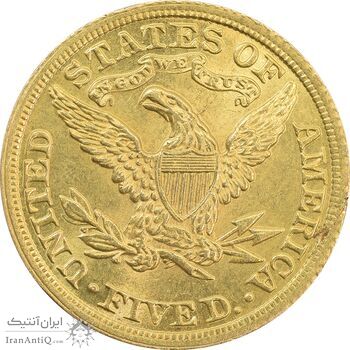 سکه طلا 5 دلار 1908 - MS63 - آمریکا