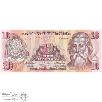 اسکناس 10 لمپیرا 2010 جمهوری - تک - UNC64 - هندوراس