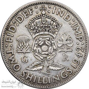 سکه 2 شیلینگ 1942 جرج ششم - EF40 - انگلستان سکه 2 شیلینگ 1942 جرج ششم - EF40 - انگلستان