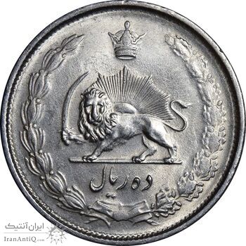 سکه 10 ریال 1324 - MS62 - محمد رضا شاه سکه 10 ریال 1324 - MS62 - محمد رضا شاه