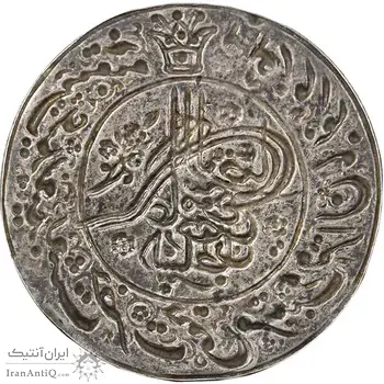 سکه پولکی نقره امام رضا (ع) نوروز 1334 - EF - احمد شاه