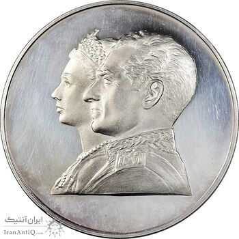مدال نقره 200 ریال جشنهای 2500 ساله 1350 - PF62 - محمد رضا شاه