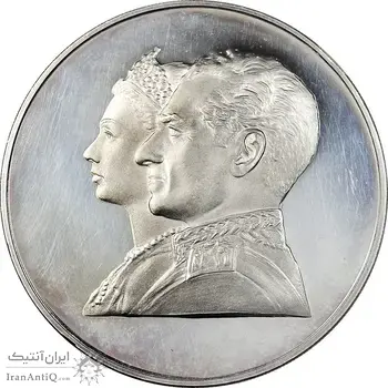 مدال نقره 200 ریال جشنهای 2500 ساله 1350 - PF62 - محمد رضا شاه