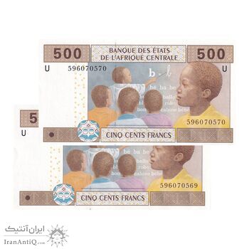 اسکناس 500 فرانک (2011-2017) - L. Abaga-Nchama & S. F. Meke - جفت - UNC63 - آفریقای مرکزی (کامرون)