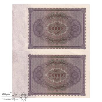 اسکناس 100000 مارک 1923 جمهوری وایمار - جفت - UNC61 - آلمان