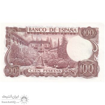 اسکناس 100 پزتا 1970 فرانسیسکو فرانکو - تک - UNC62 - اسپانیا