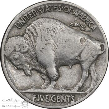 سکه 5 سنت 1937 بوفالو - EF45 - آمریکا