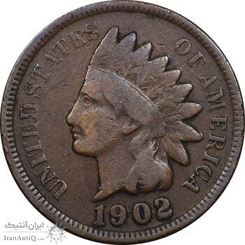 سکه 1 سنت 1902 سرخپوستی - VF35 - آمریکا سکه 1 سنت 1902 سرخپوستی - VF35 - آمریکا