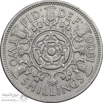 سکه 2 شیلینگ 1966 الیزابت دوم - EF45 - انگلستان