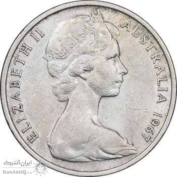 سکه 20 سنت 1967 الیزابت دوم - EF45 - استرالیا