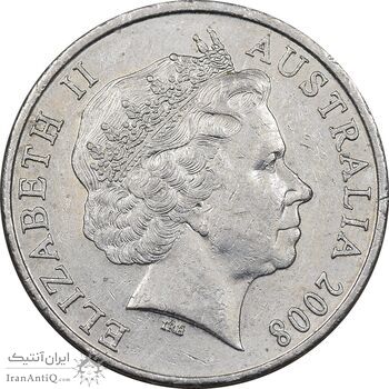 سکه 20 سنت 2008 الیزابت دوم - EF45 - استرالیا