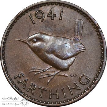 سکه 1 فارتینگ 1941 جرج ششم - EF45 - انگلستان