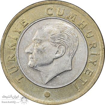سکه 1 لیر 2016 جمهوری - EF45 - ترکیه