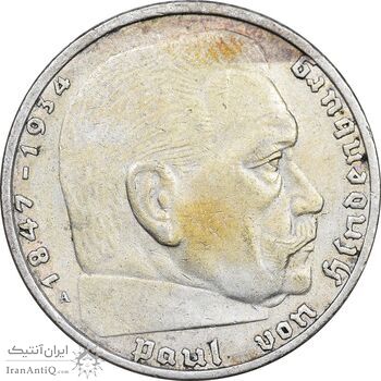 سکه 2 رایش مارک 1937A رایش سوم - EF45 - آلمان