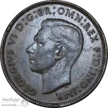 سکه 1 پنی 1946 جرج ششم - EF40 - انگلستان