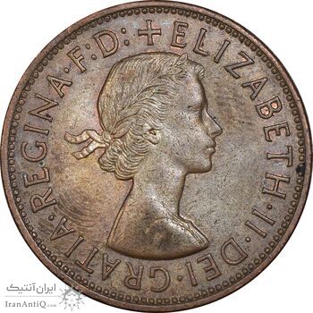 سکه 1 پنی 1964 الیزابت دوم - AU50 - انگلستان