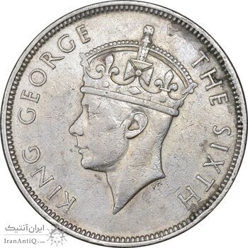 سکه 1 روپیه 1950 جرج ششم - EF45 - موریس