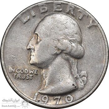سکه کوارتر دلار 1970 واشنگتن - EF40 - آمریکا سکه کوارتر دلار 1970 واشنگتن - EF40 - آمریکا